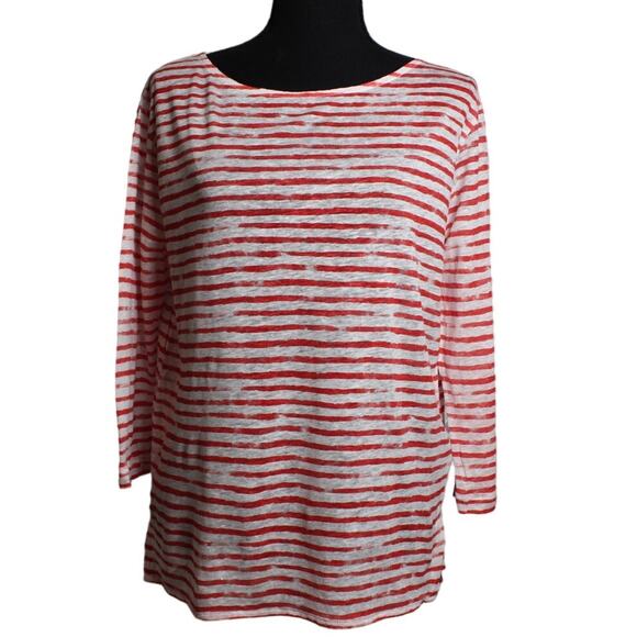 Majestic Paris for Neiman Marcus 3/4 Sleeve Top Size 2 ( Small)‎ 100% Linen - Picture 1 of 6